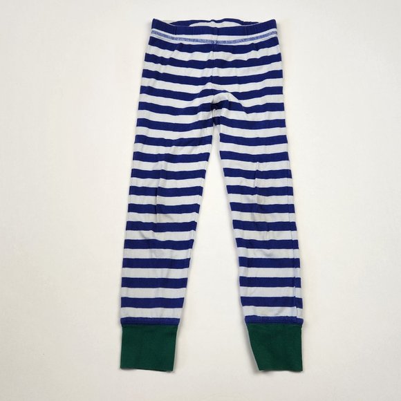 Mini Boden Blue White Striped Snug Long John Pajama Pants sz 8 - Picture 1 of 6